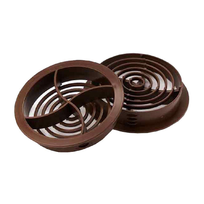 Brown Plastic 70mm Round Soffit Air Ventilation Roof Discs <br> Menu Options