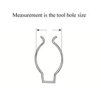 240 x Assorted Narrow Base Tool Spring Clips