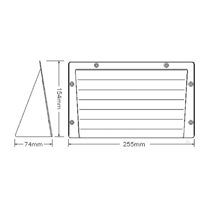 Rytons Terrracotta Cowl Air Vent Hooded Cover for Grilles & Extractors