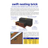 Swift Nesting Brick Box / Buff Breeding Bird House<br><br>