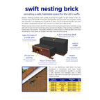 Swift Nesting Brick Box / Black Breeding Bird House